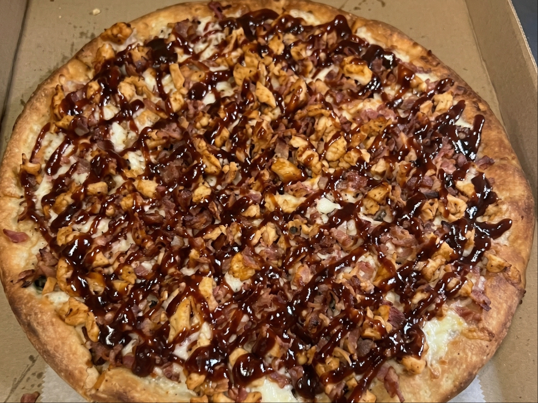 Chicken Bacon BBQ Pan Pizza