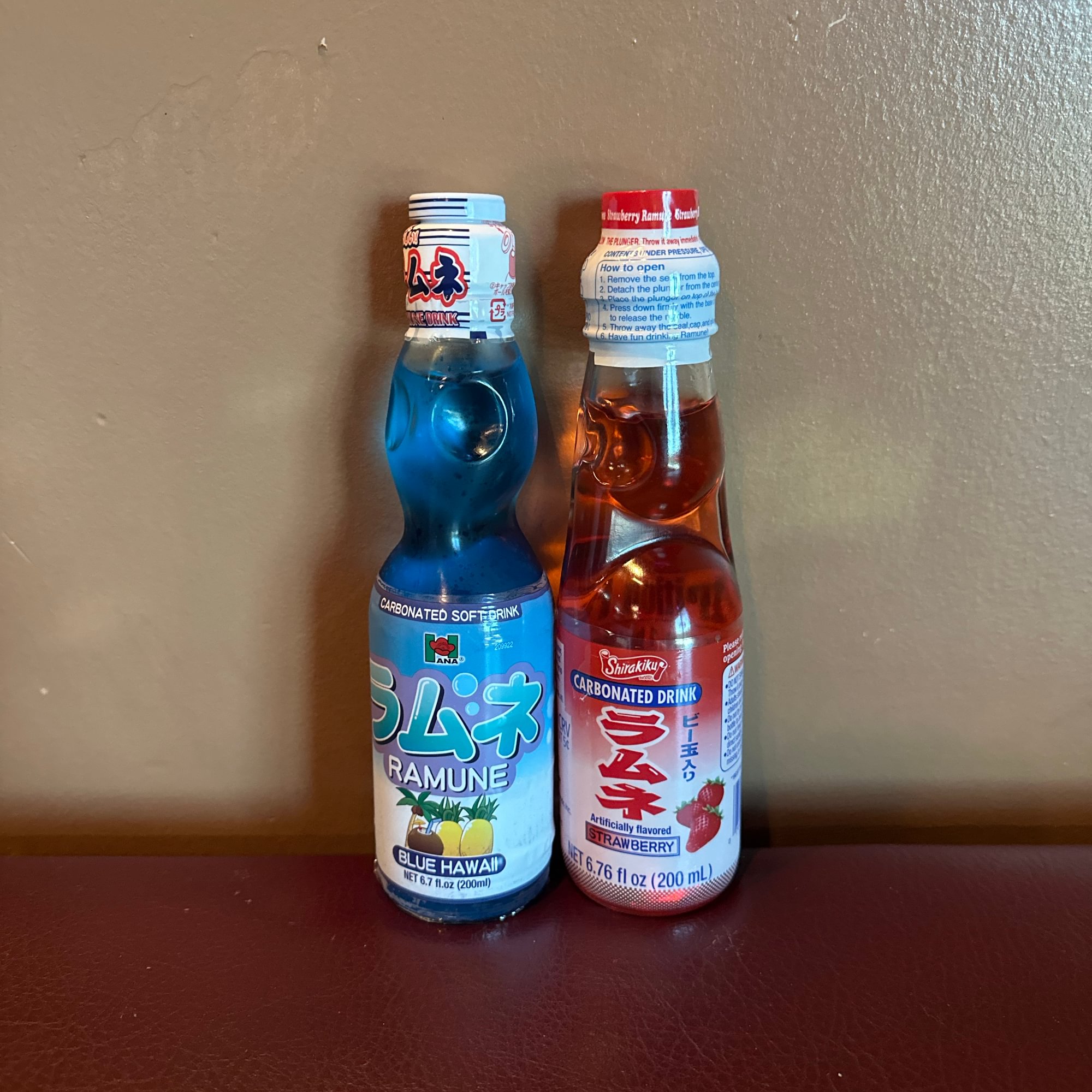 Ramune (Strawberry) Bottle