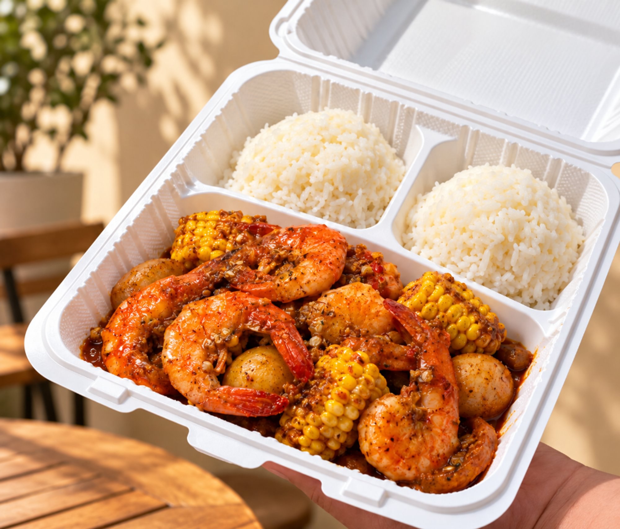 Cajun Shrimp on rice