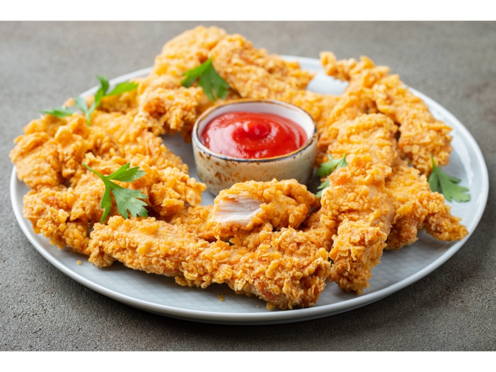 Breaded chicken side