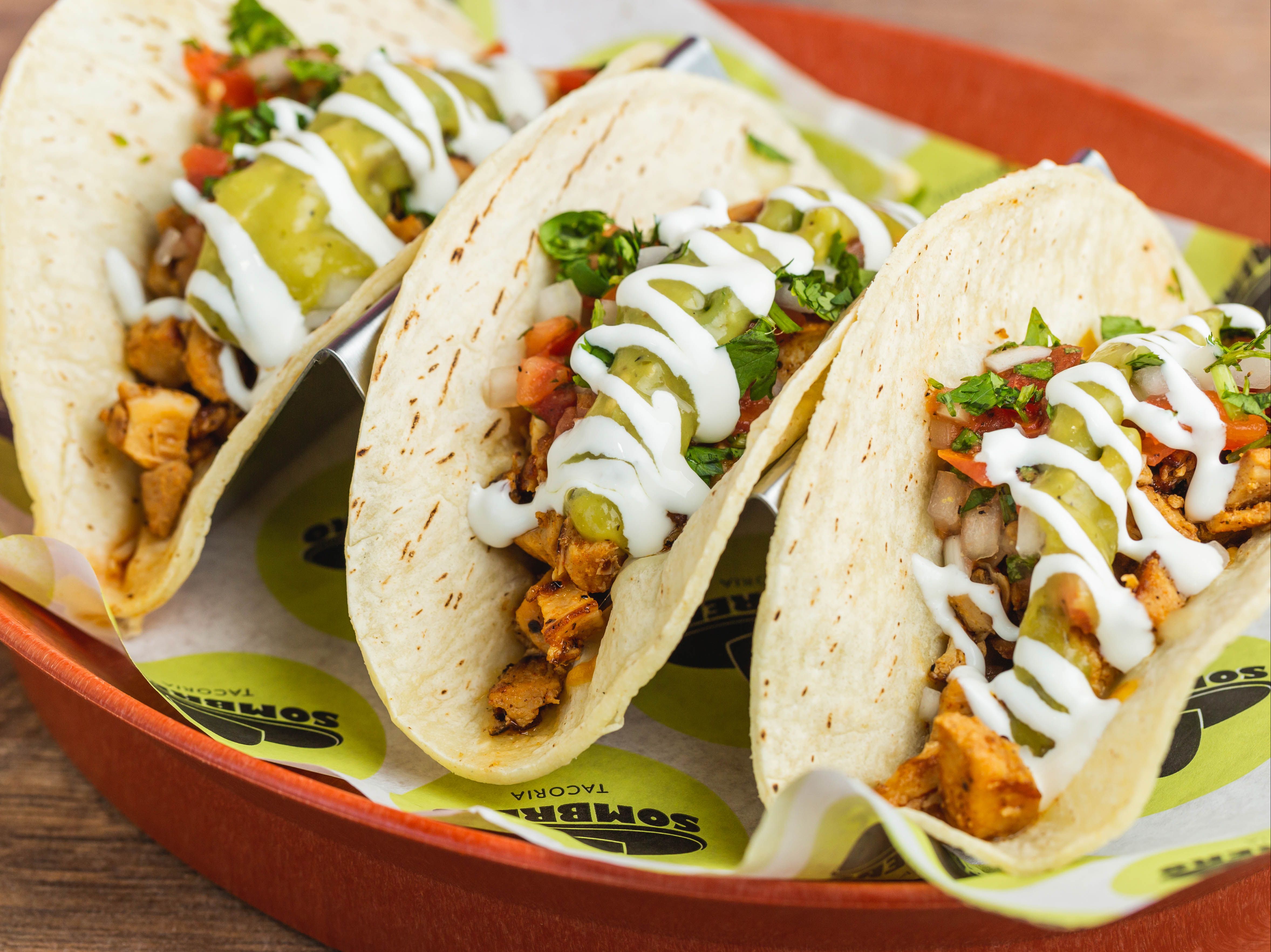 Sombrero Chicken Taco Trio