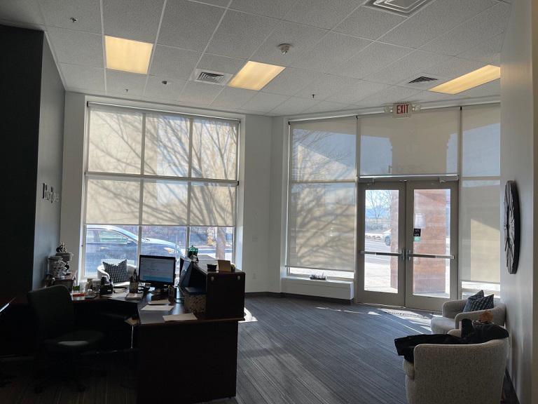 This business has a gorgeous reception area-one that tended to get a little too sunny at times. We installed Solar Shades to create the perfect professional look while lending some shade!