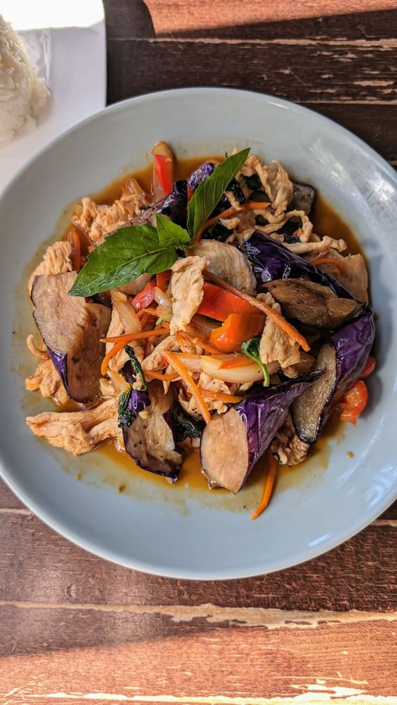 Eggplant Basil Lunch