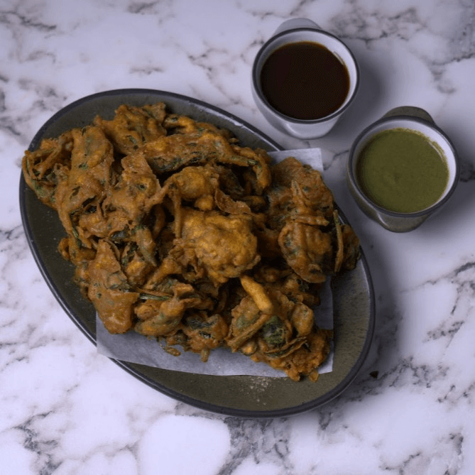 Spinach Pakora (Spinach Fritters) (V, GF, NF)