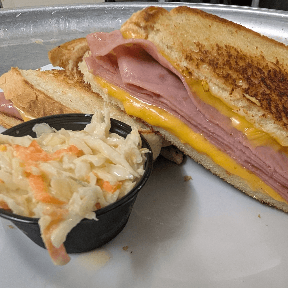 Grilled American Cheese with Ham Sandwich