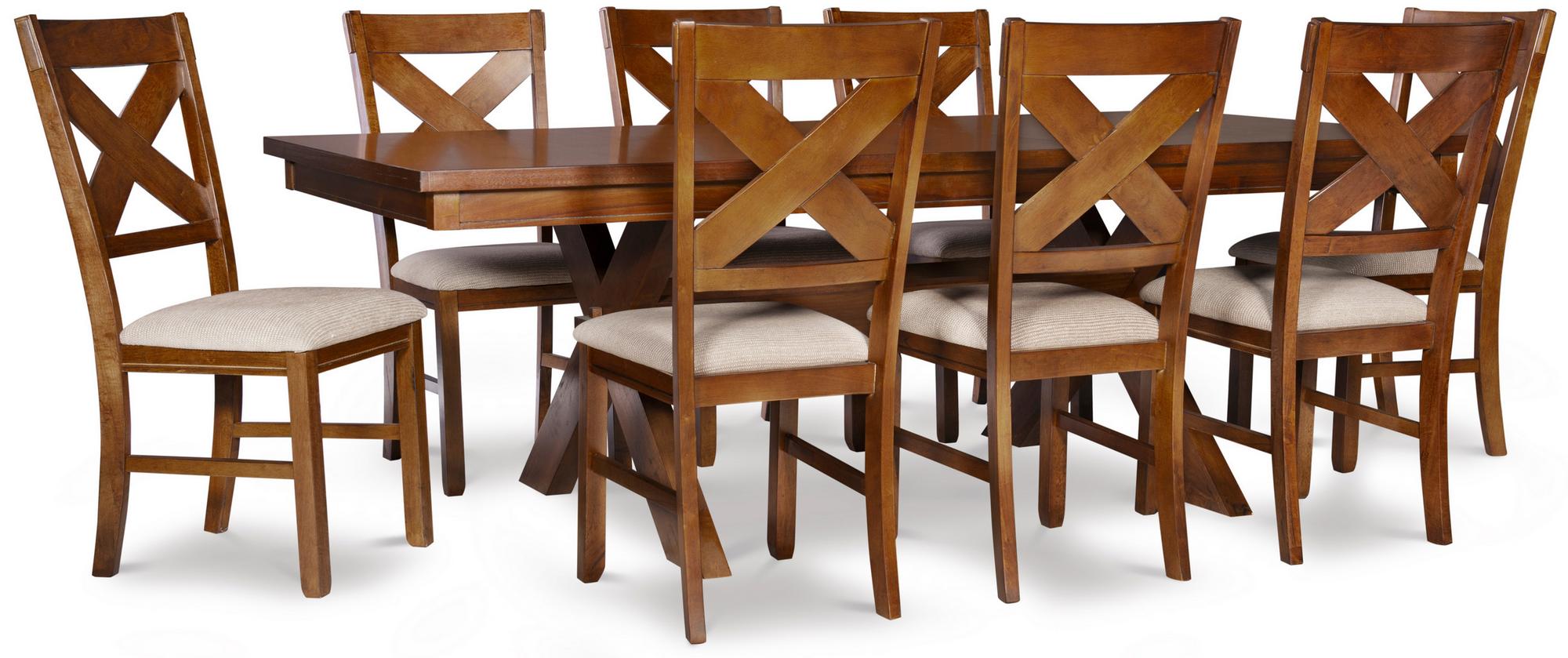 Kraven Dark Hazelnut 9 - Piece Dining Set