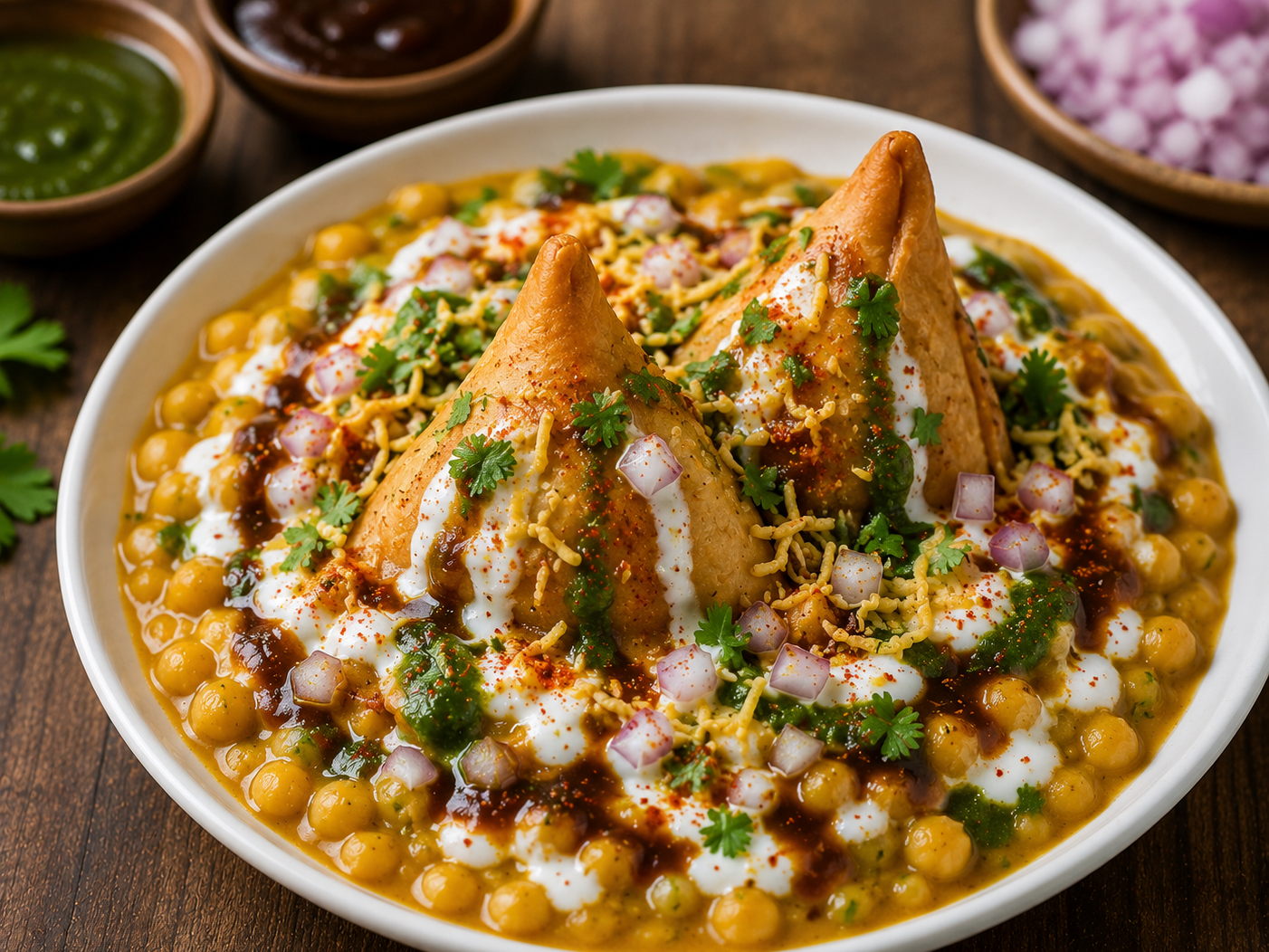 Ragada Samosa Chaat