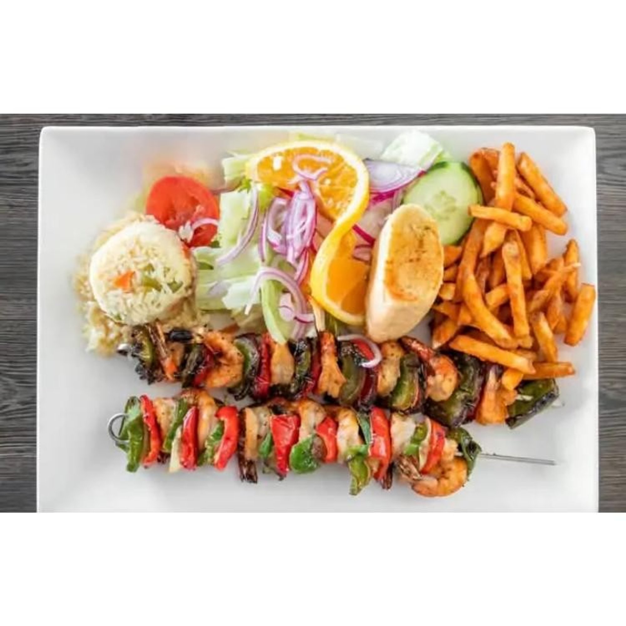Camarones Brochetas