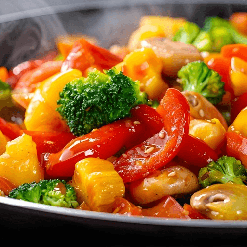 Side Of Stir fry Veggies With Sauce