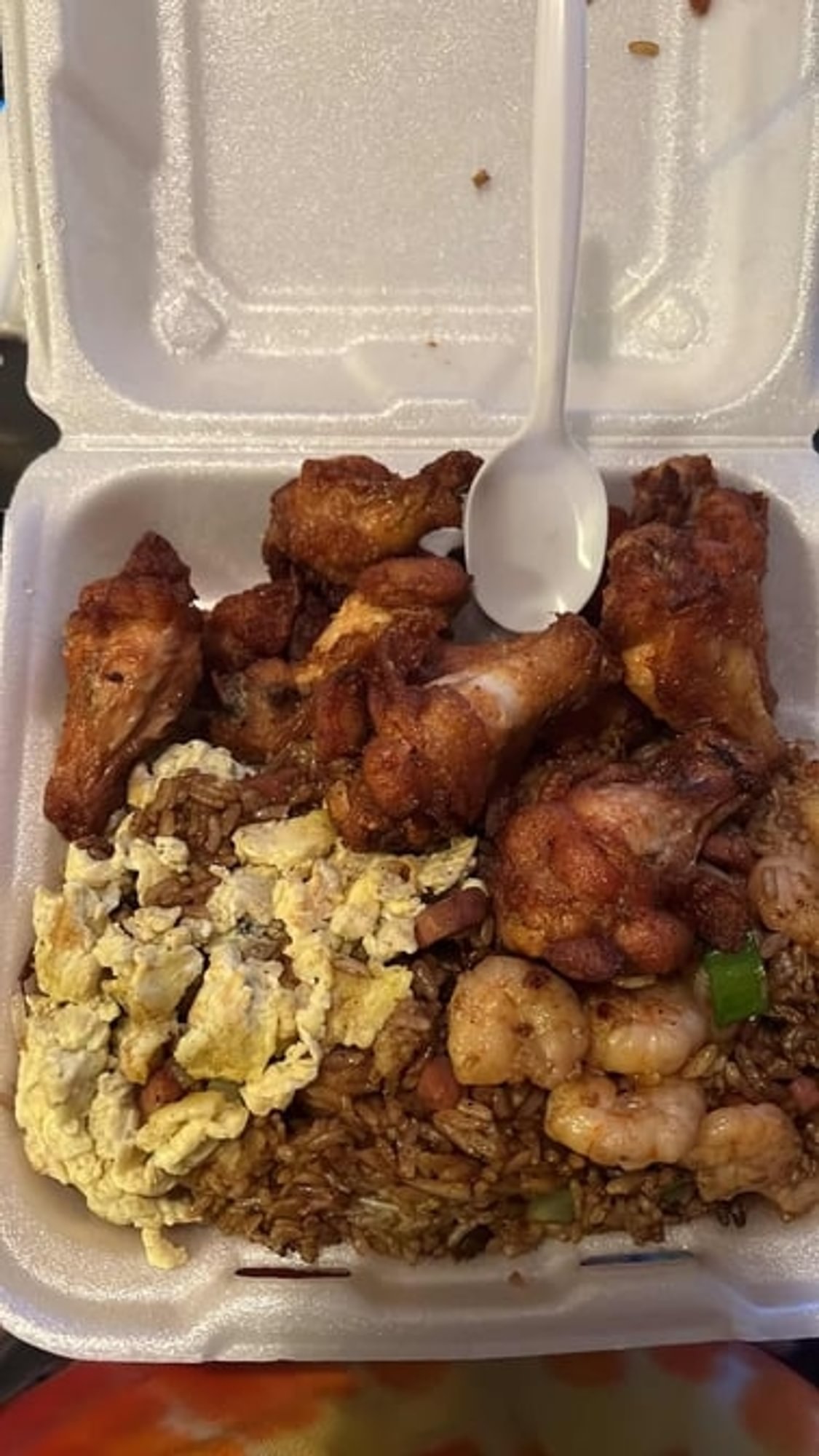 Cut Wings and House Fried Rice