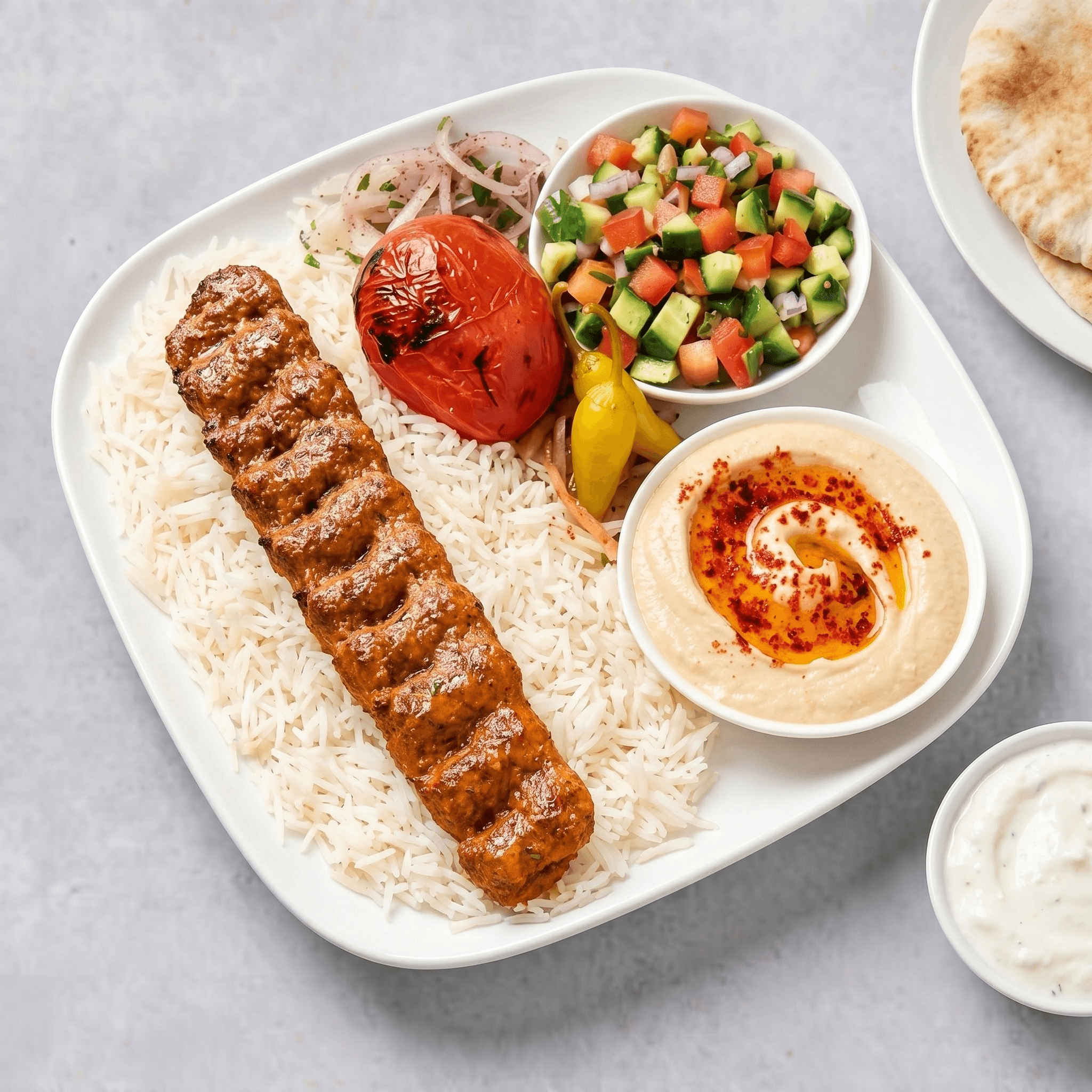 Chicken Lule Kabob Plate