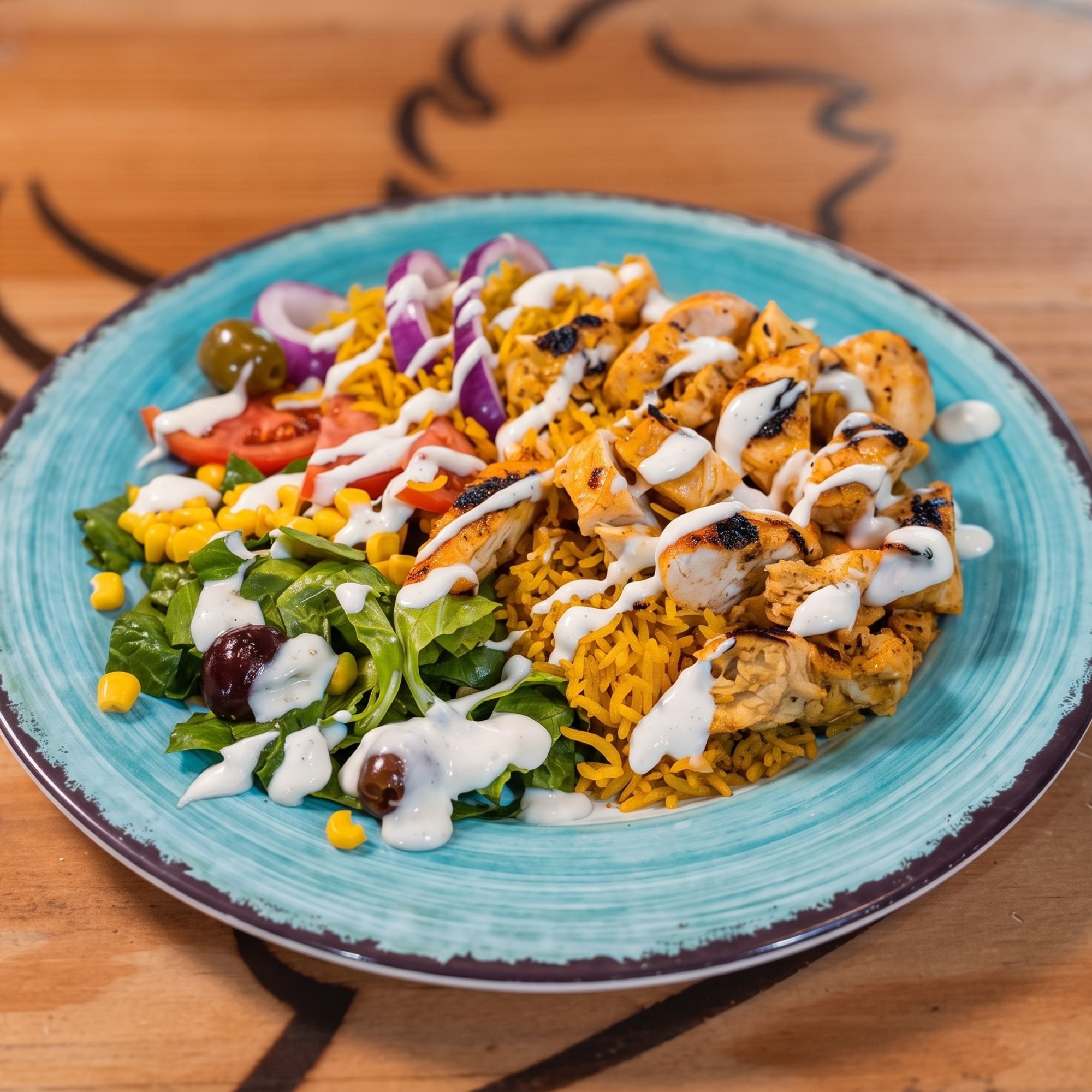 Chicken Over Rice Happy Hour Deal
