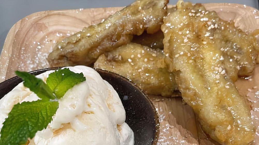 Fried Banana with Ice Cream