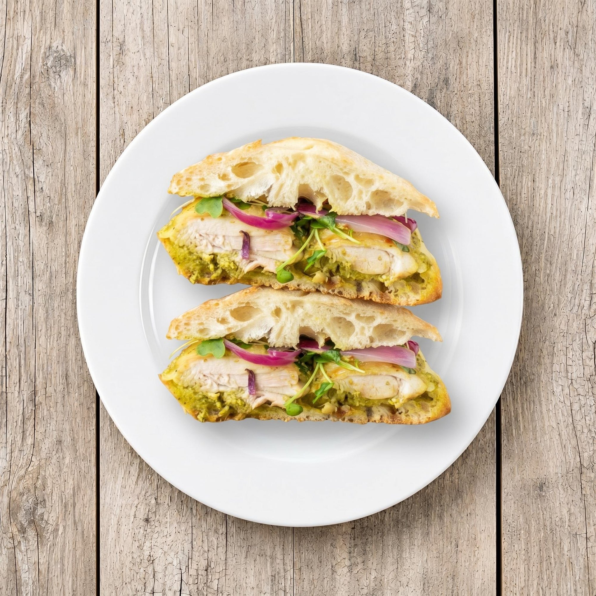 Chicken Pesto Club sandwich