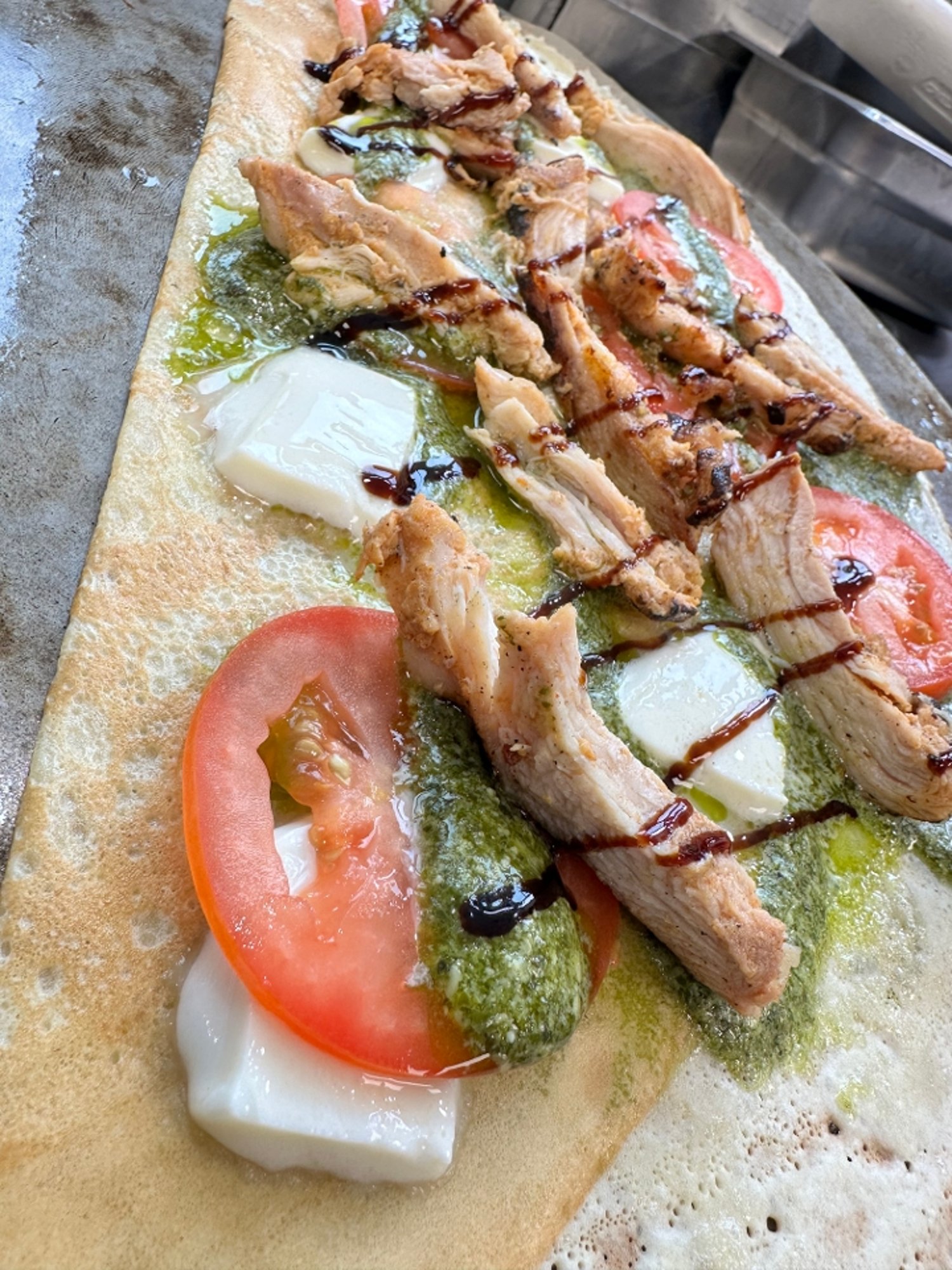 Pesto Chicken Crêpe