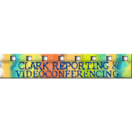 Clark Reporting &amp; Video Conferencing Logo