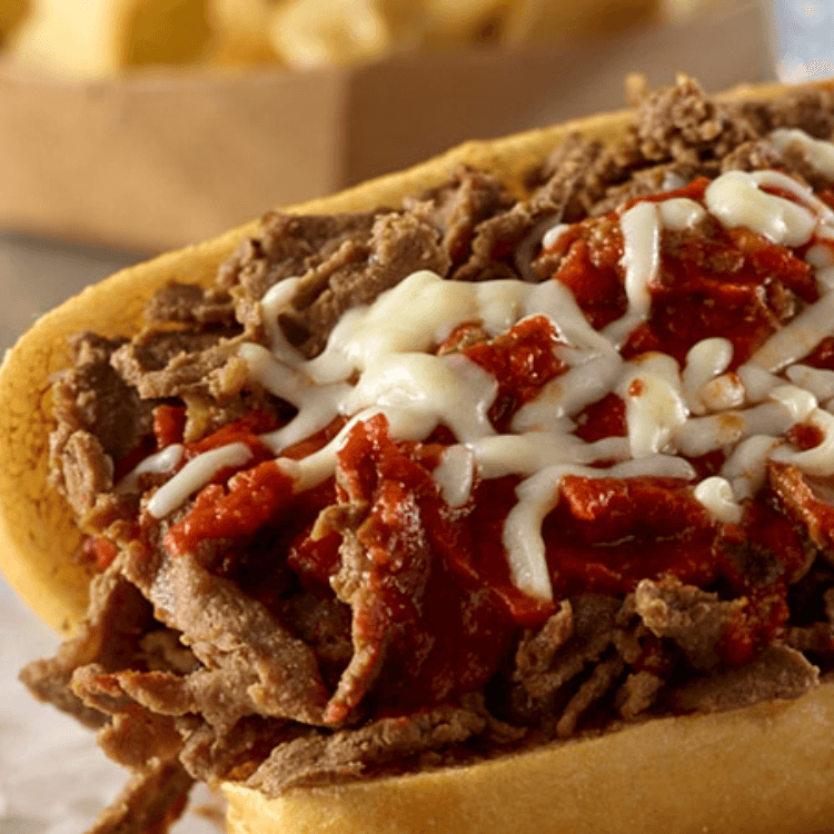 Pizza Steak & Cheese Steak Sub