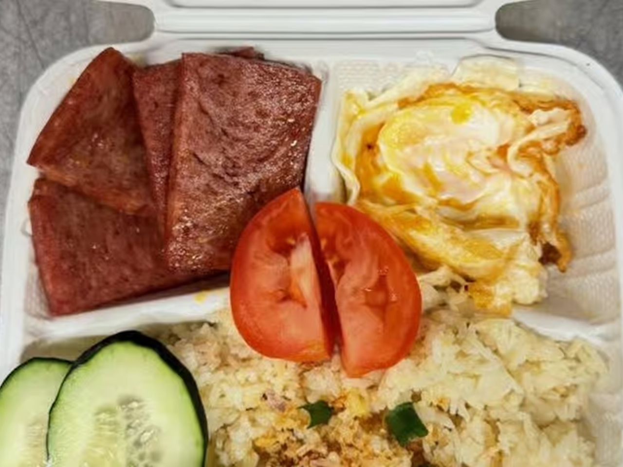 Spamsilog (Spam) Served with Garlic Rice and 2 Eggs