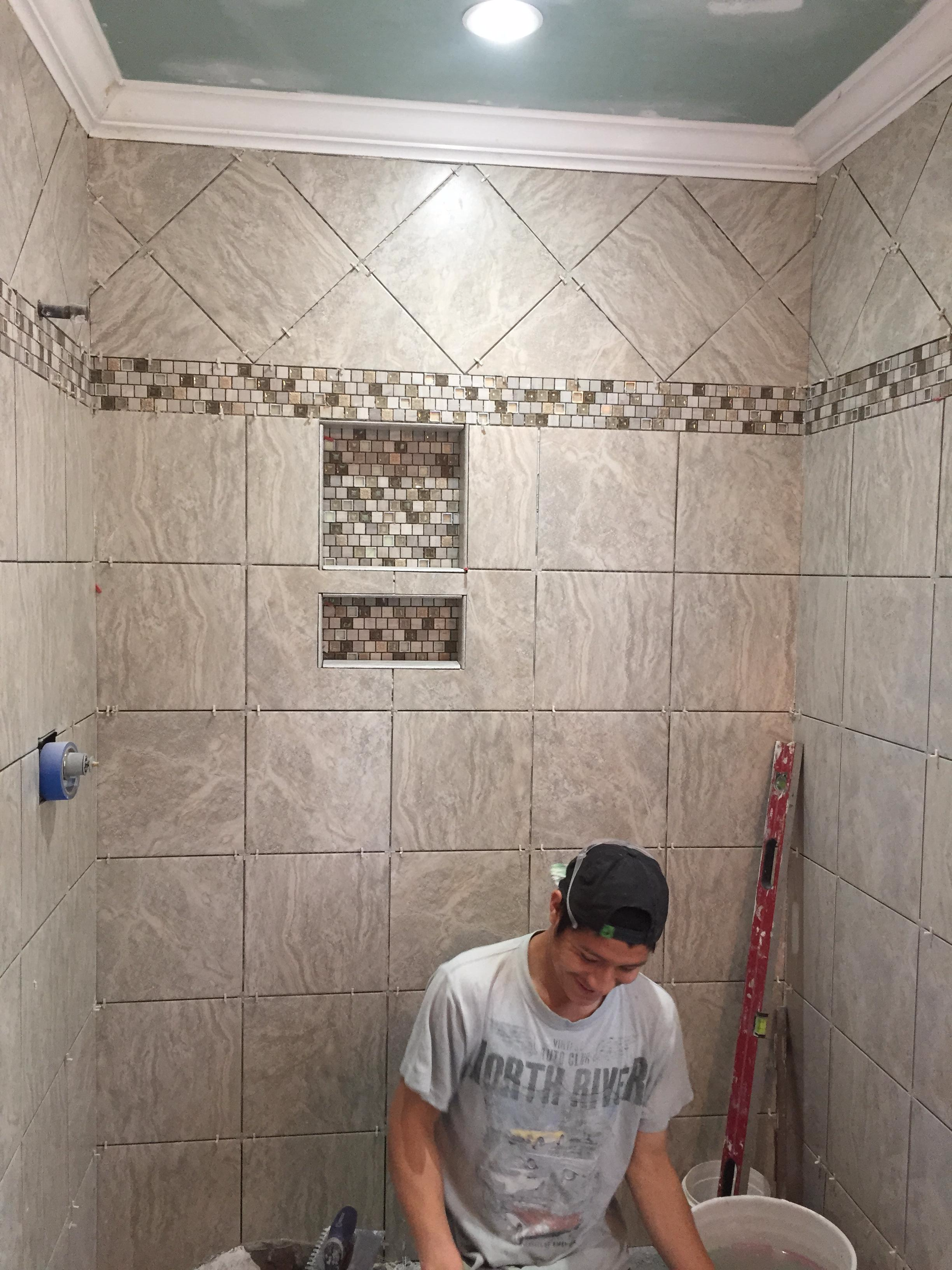 Shower new tile 