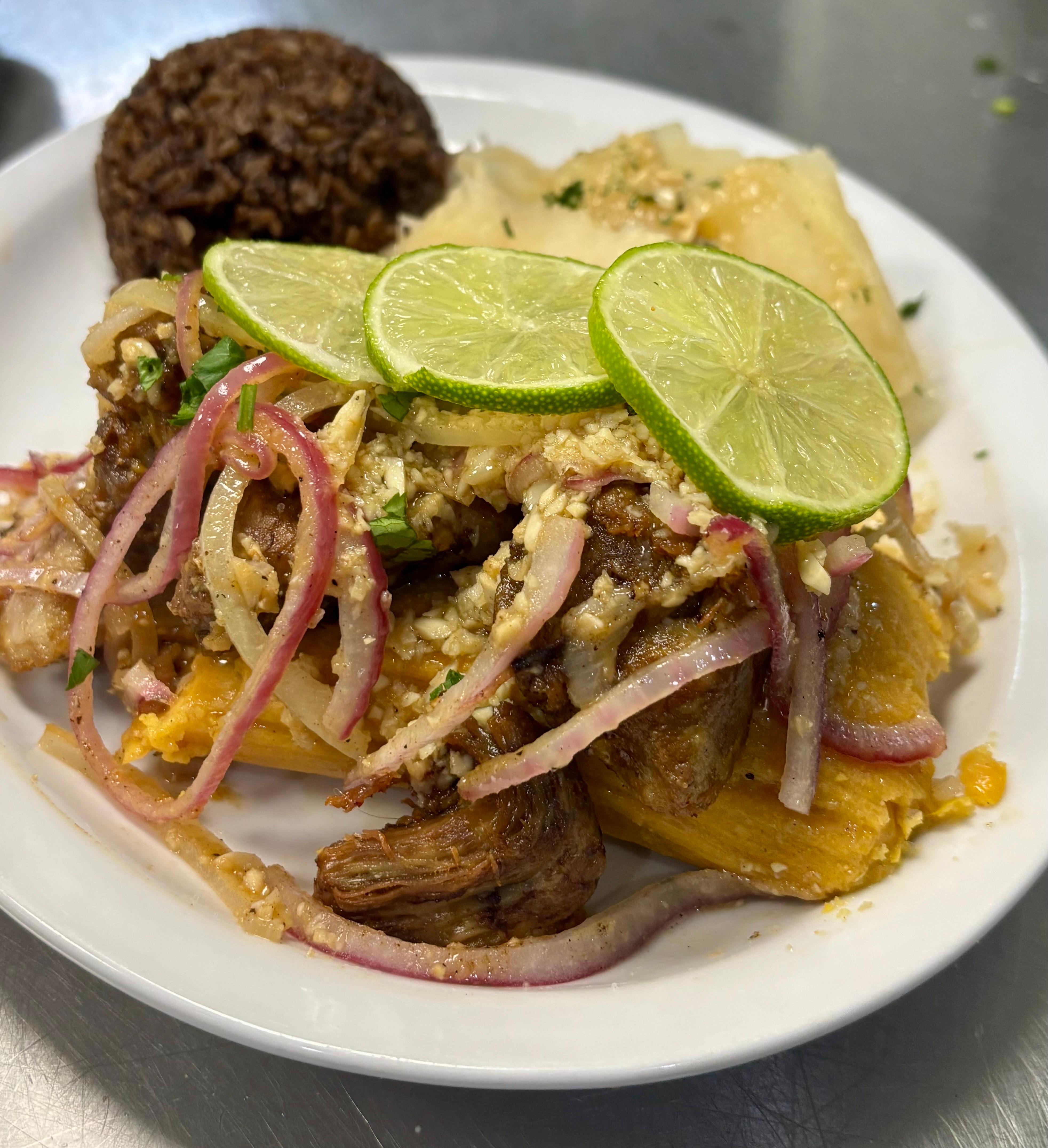 CROWNED TAMALE | FRIED PORK CHUNKS