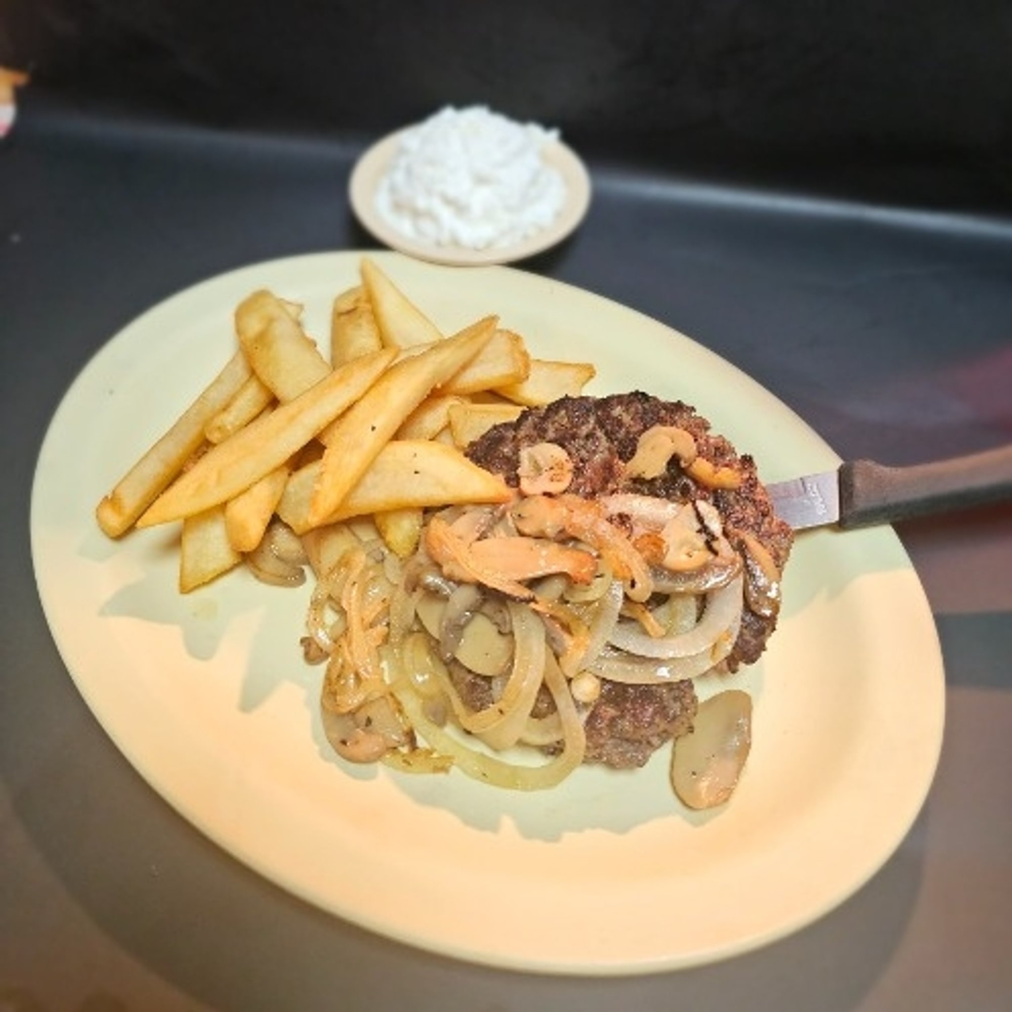1/2 Lb Chopped Steak Dinner