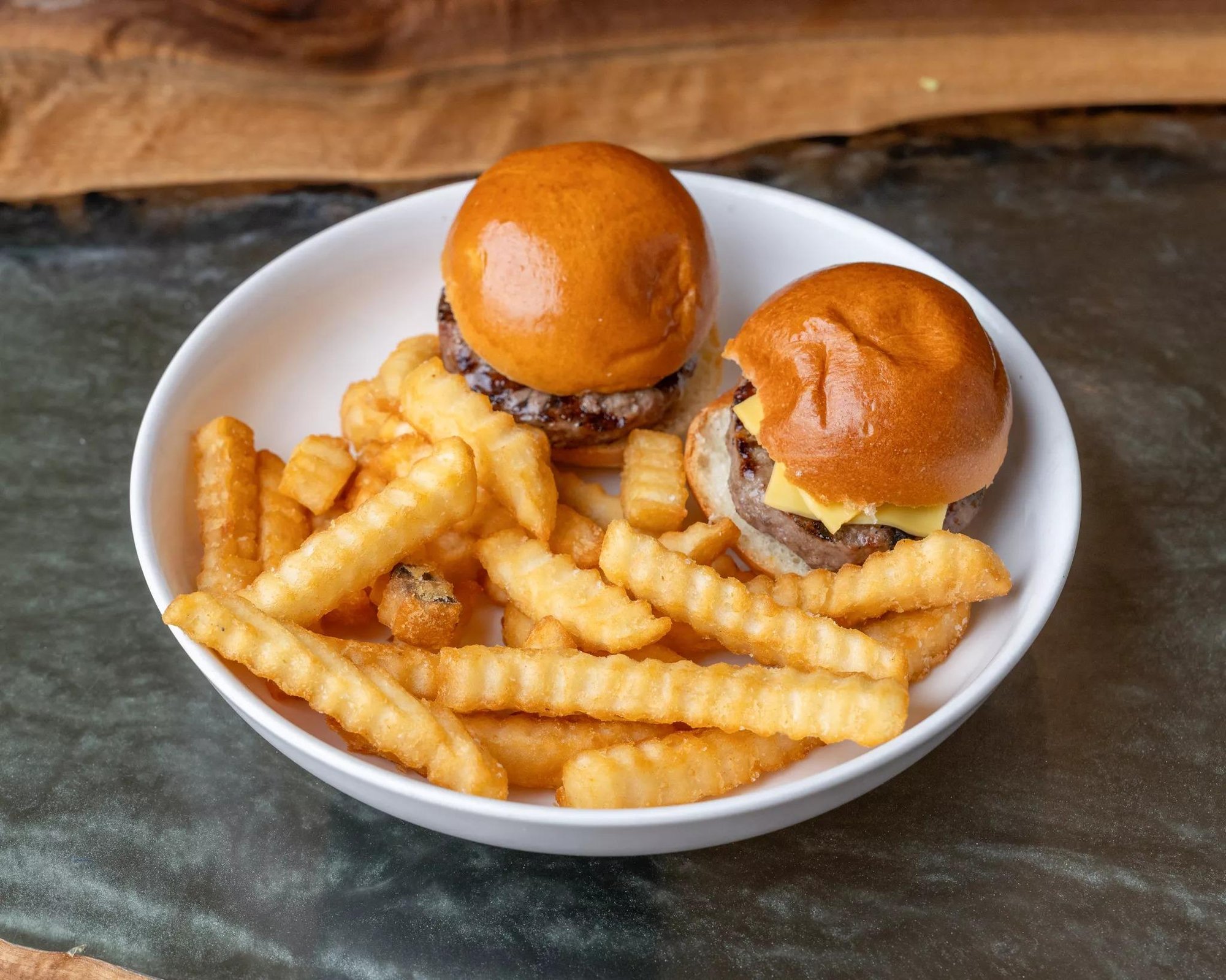 Cheeseburger Sliders & Fries