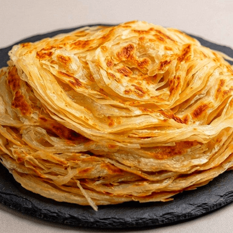 Tawa-fried Malabar Paratha