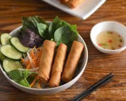 47. Vermicelli with Fried Spring Rolls / Bún Chả Giò