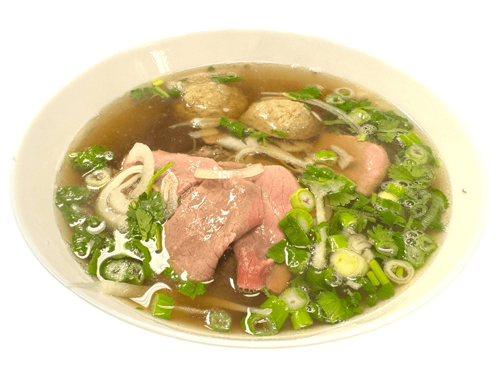 P2. Pho Eye of Round Steak and Meatballs – Phở Tái, Bò Viên