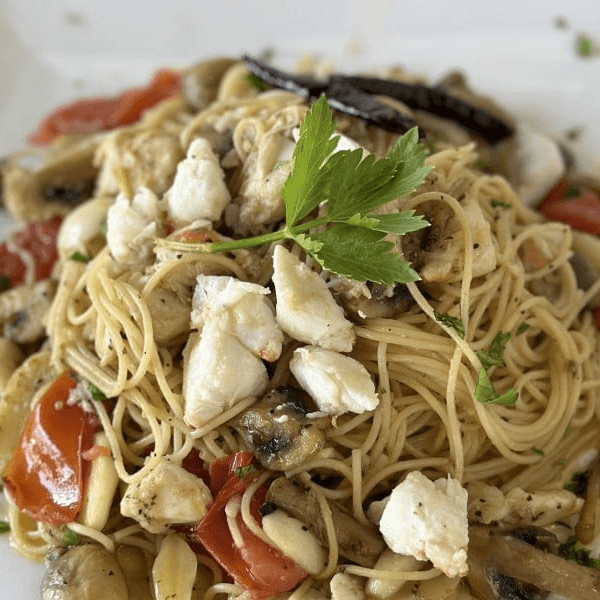 Angel Hair Pasta with Crab Meat
