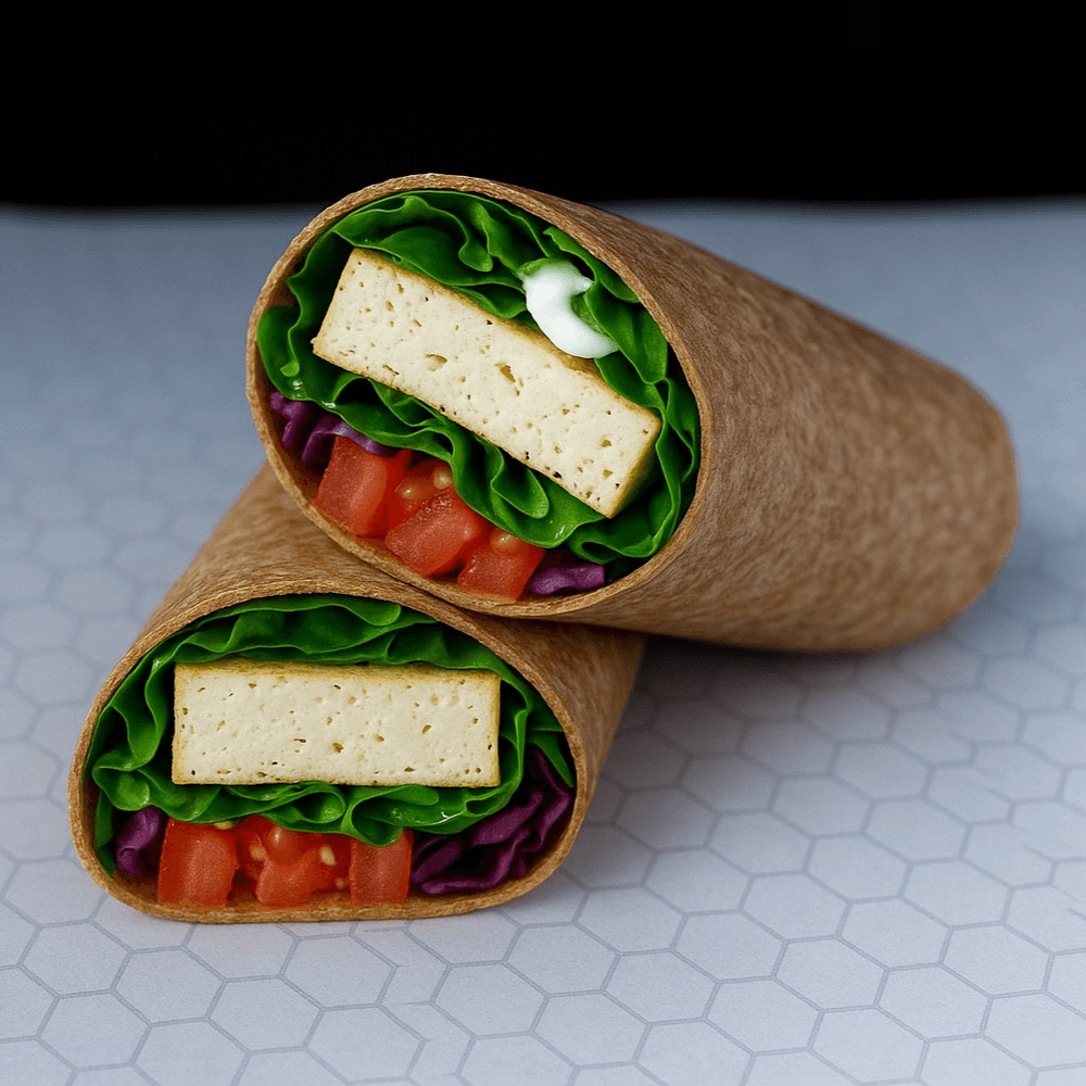 Tofu kabob wrap
