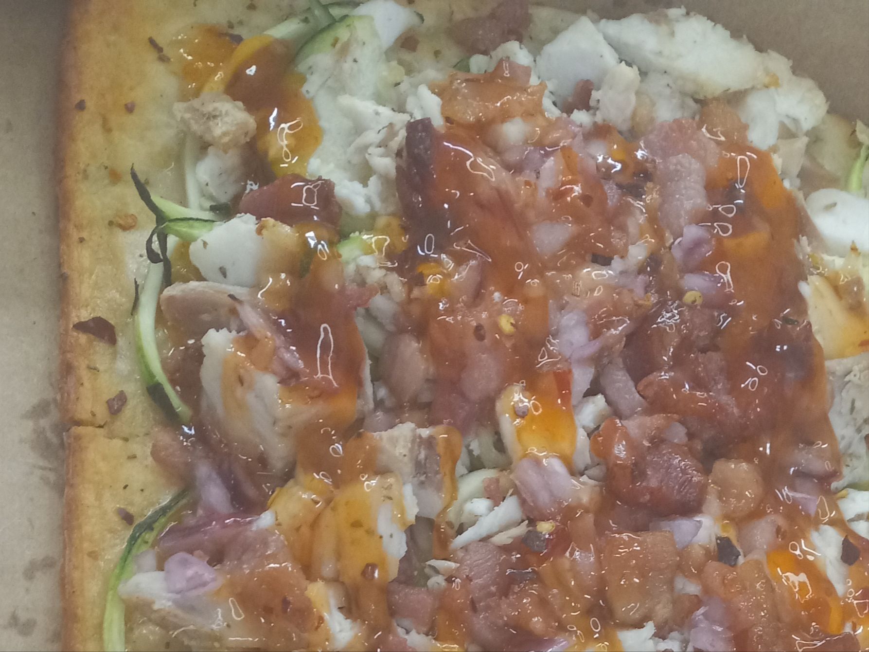 Wold Landscape and lawn care Zoodle Pizza on a Cauliflower Flatbread