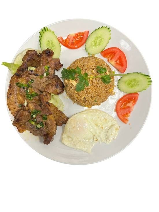 C2. Grilled Pork Rice Platter - Com Thit Nuong