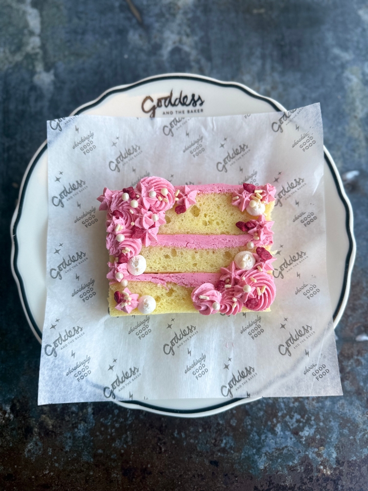 Raspberry Lemon Cake Slice