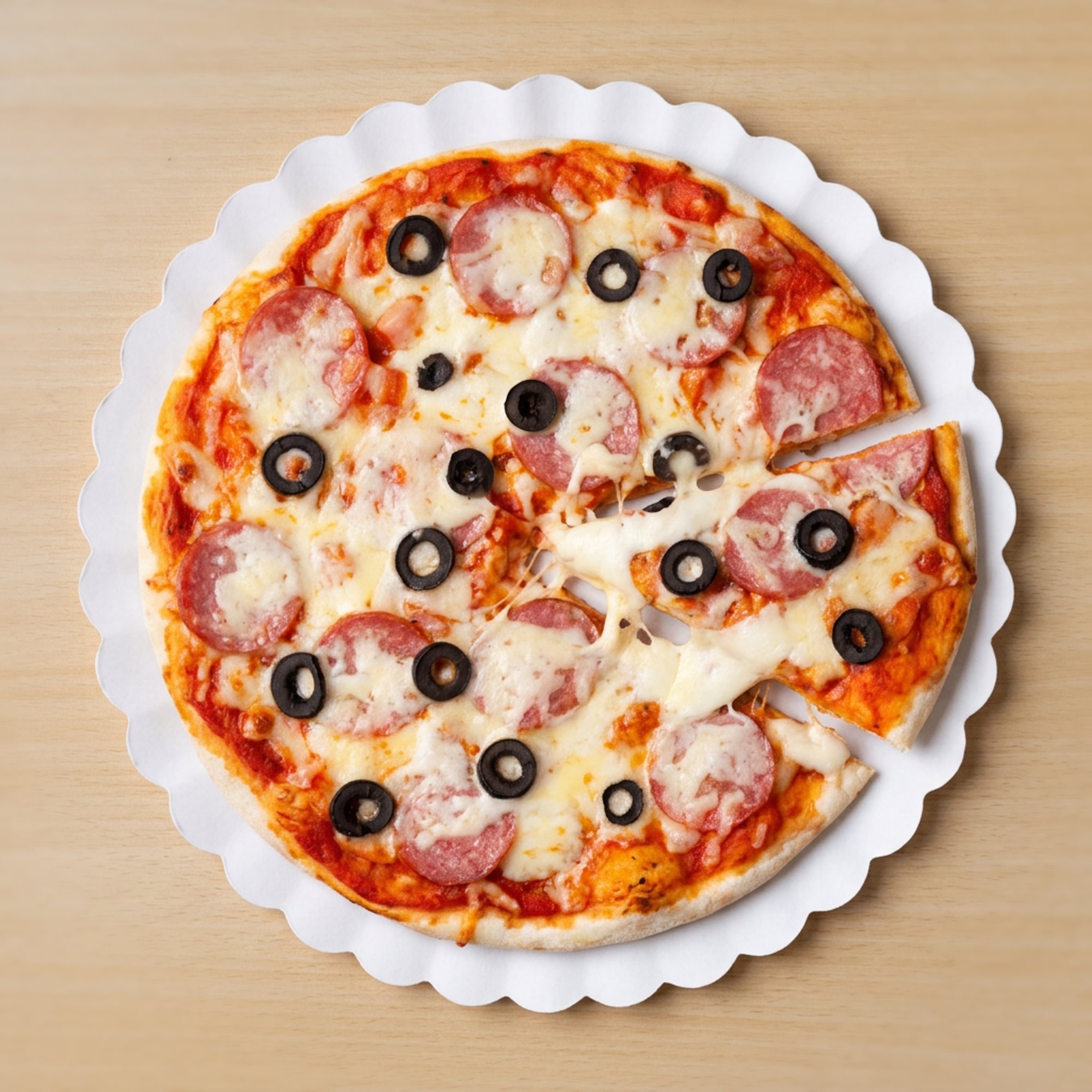 Salami & Olive Pizza