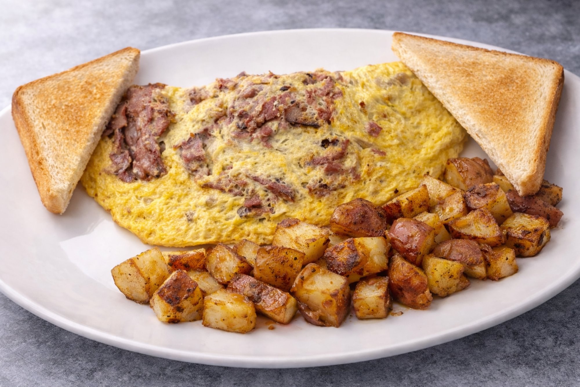 Pastrami and Swiss Omelet