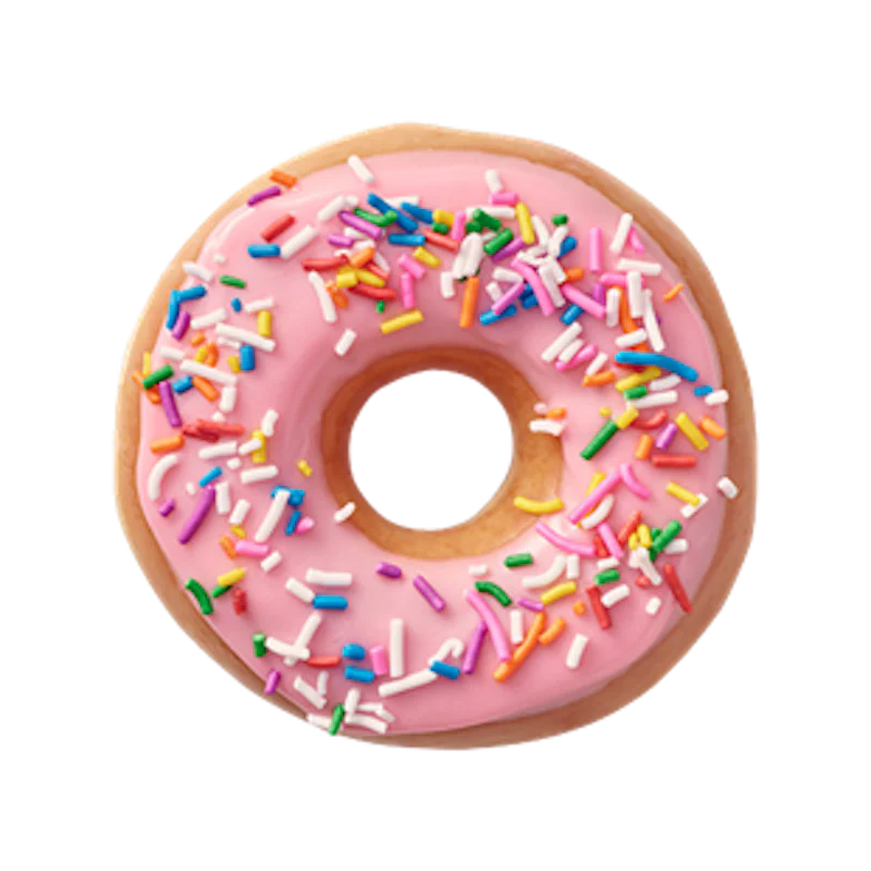 Strawberry Iced with Sprinkles