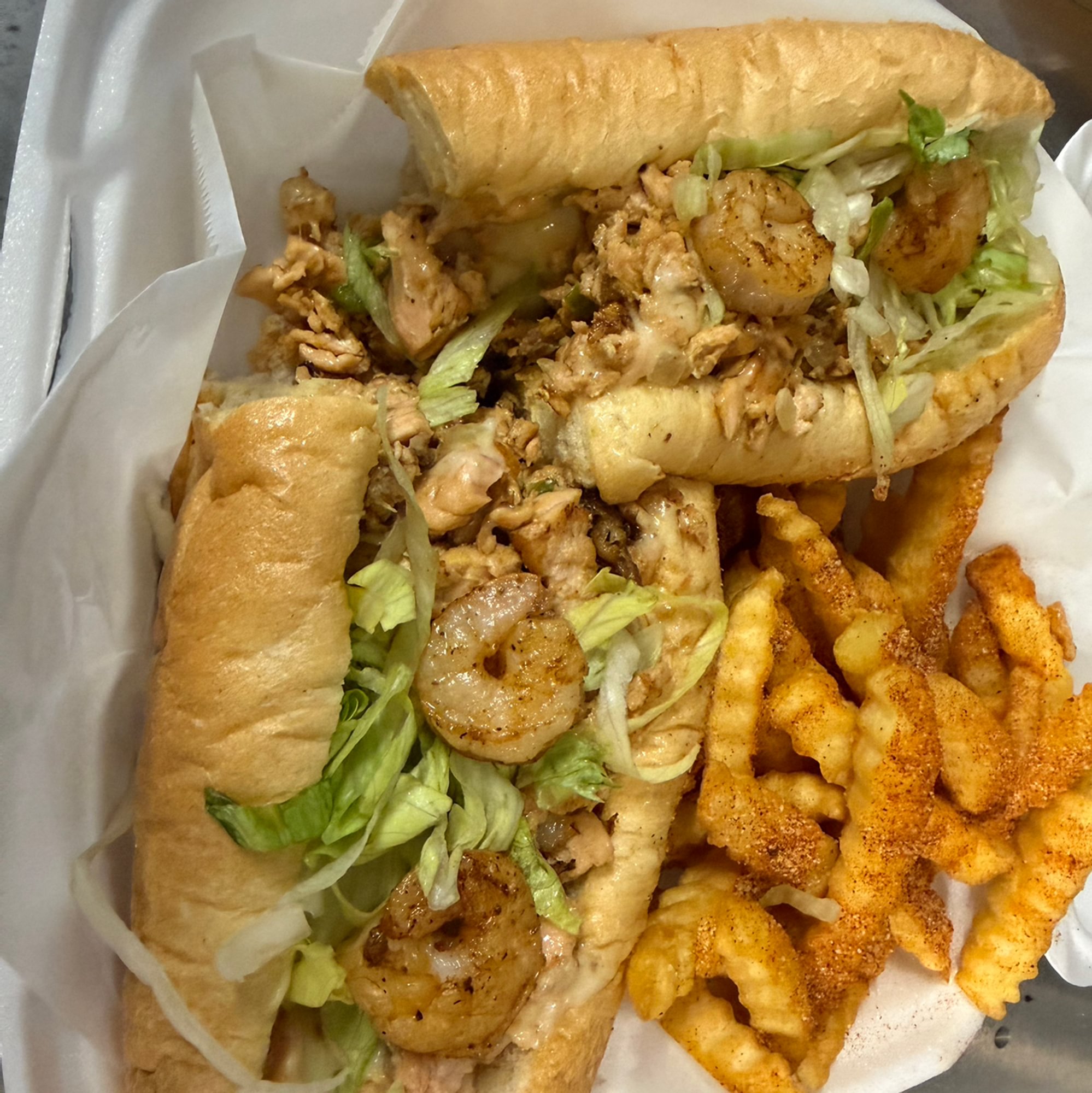 Seafood Philly Cheesesteak