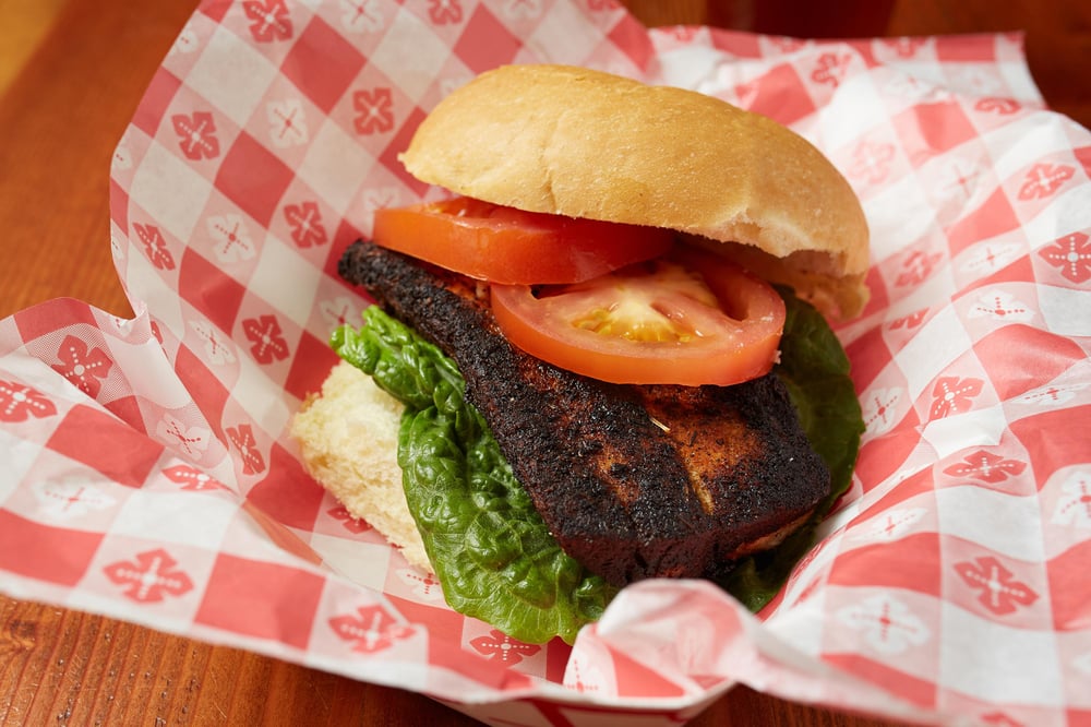 Blackened Mahi-Mahi Sandwich With Chips
