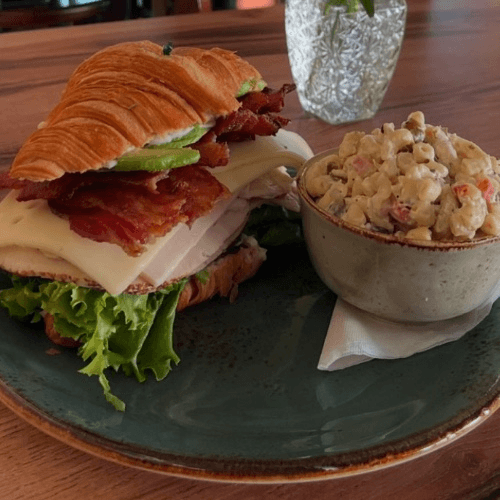 Turkey Avocado Swiss Croissant Sandwich with Choice of Side