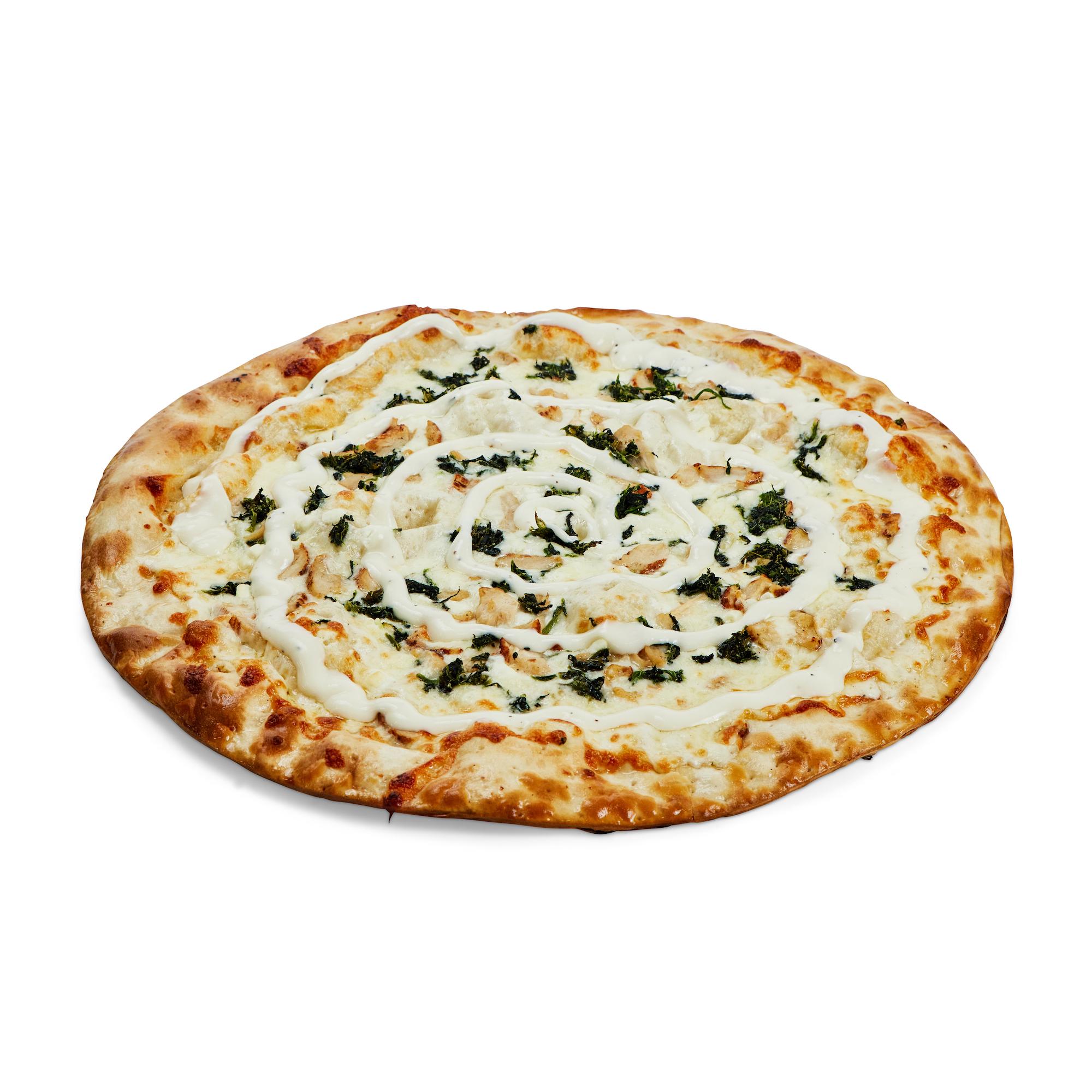 18" Chicken Spinach Alfredo Pizza