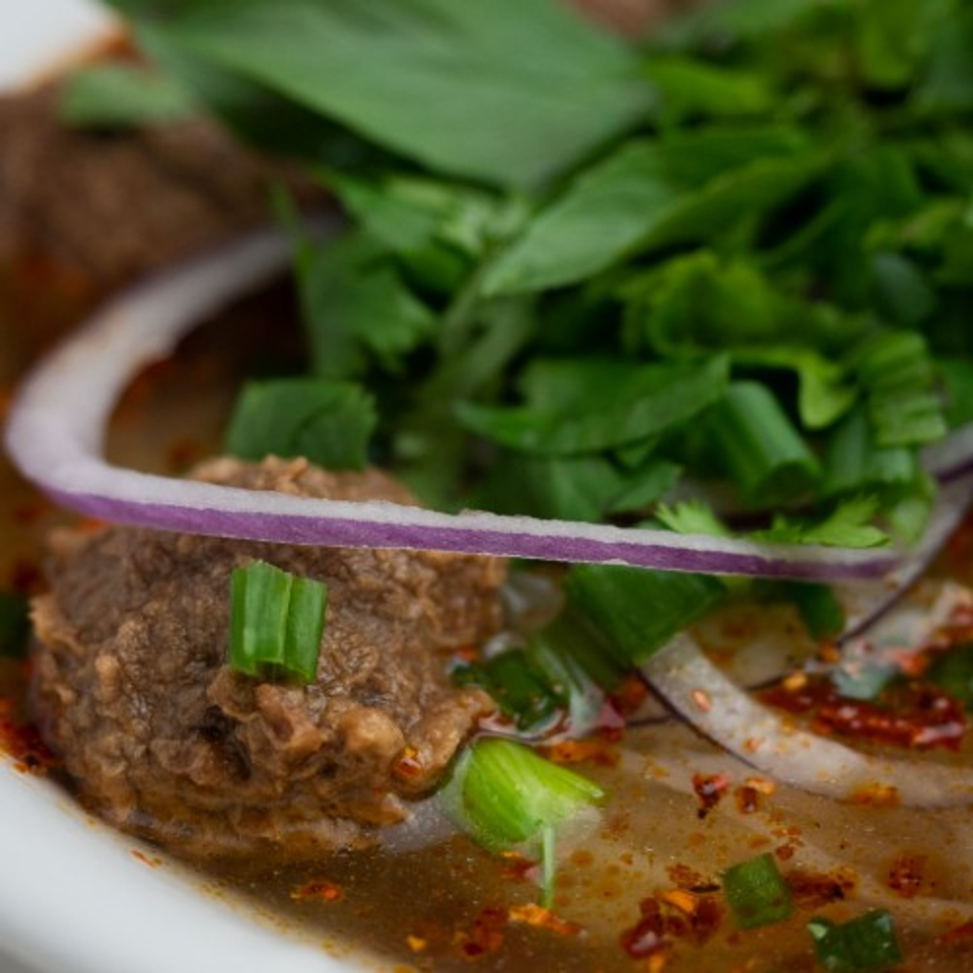 Spicy Vegan Beef Ball Pho