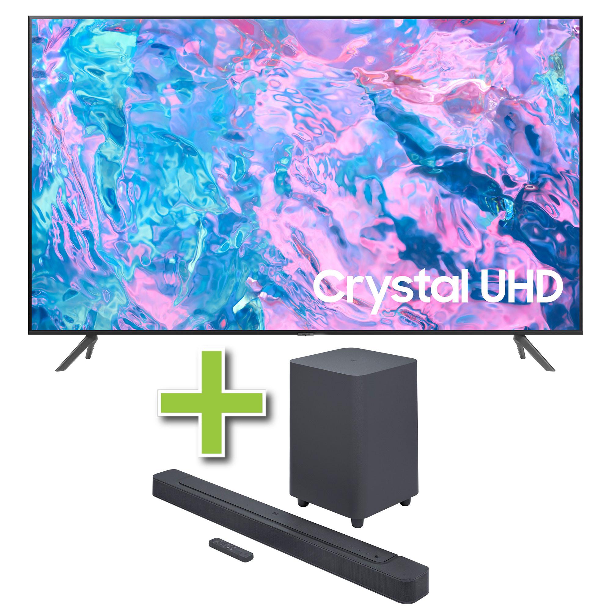 50" Samsung 4K UHD Smart TV & JBL 5.1 Channel Soundbar w/ Wireless Subwoofer