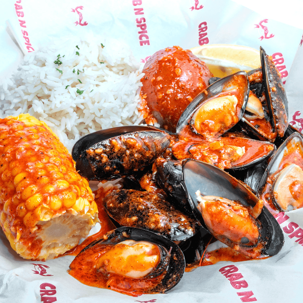 Mussels With 1 Corn, 2 Potatoes And Rice