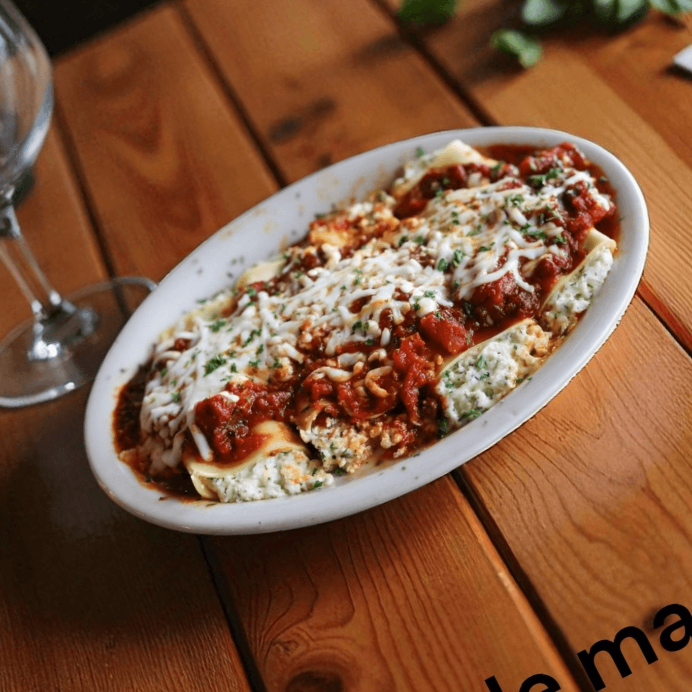 Our Famous Cheese Manicotti