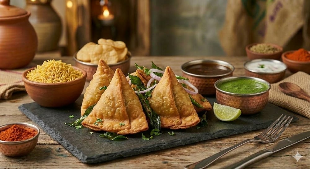 Samosa Combo (2 VEG, 1 Chicken)