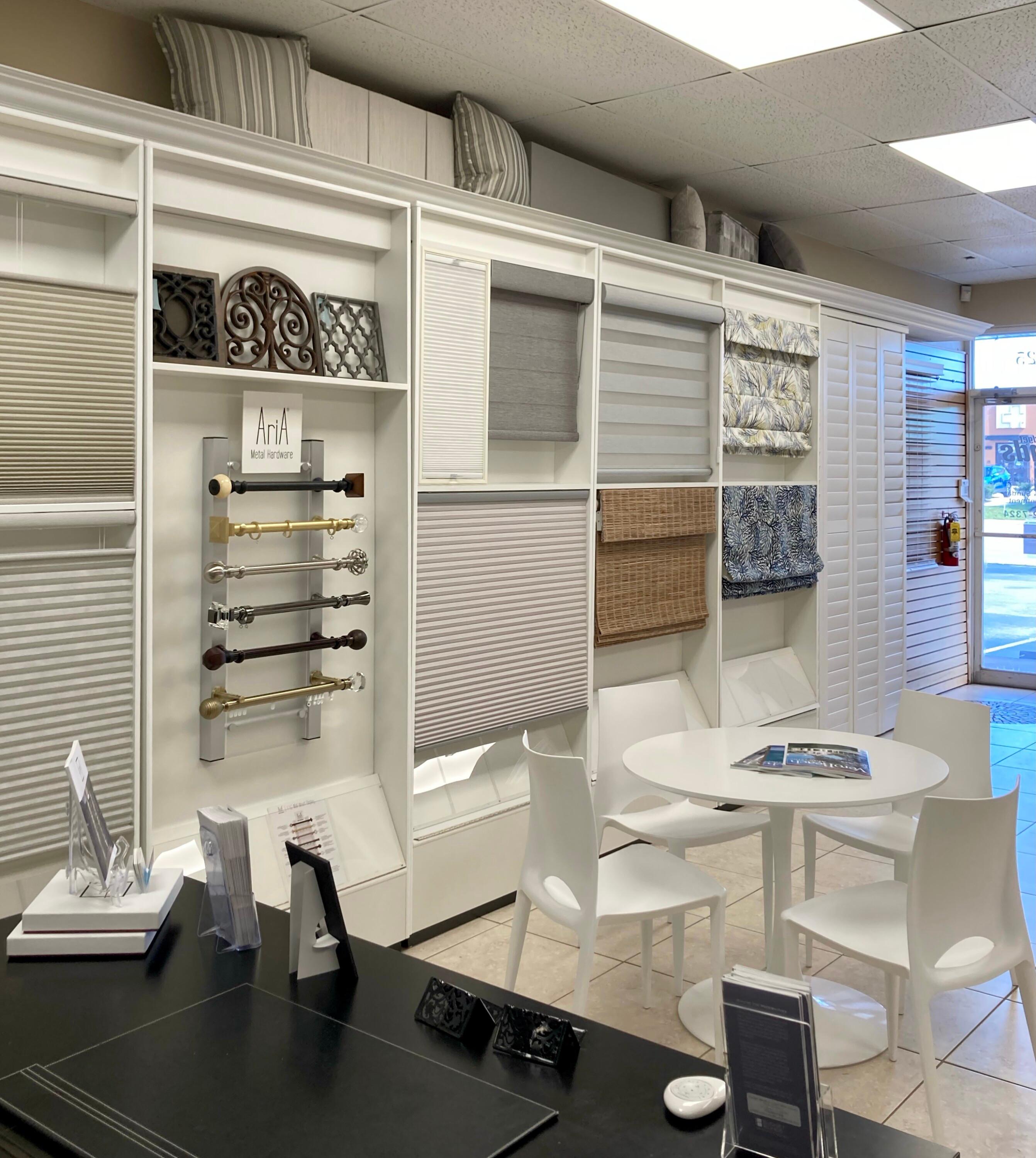 Did you know that we moved our showroom location? We're now located at 2730 US-1 in Vero Beach! We're working on building some exciting new window treatment displays and would love to see you for our soft opening. (This is a photo of our previous showroom- we can't wait to show you our new one!