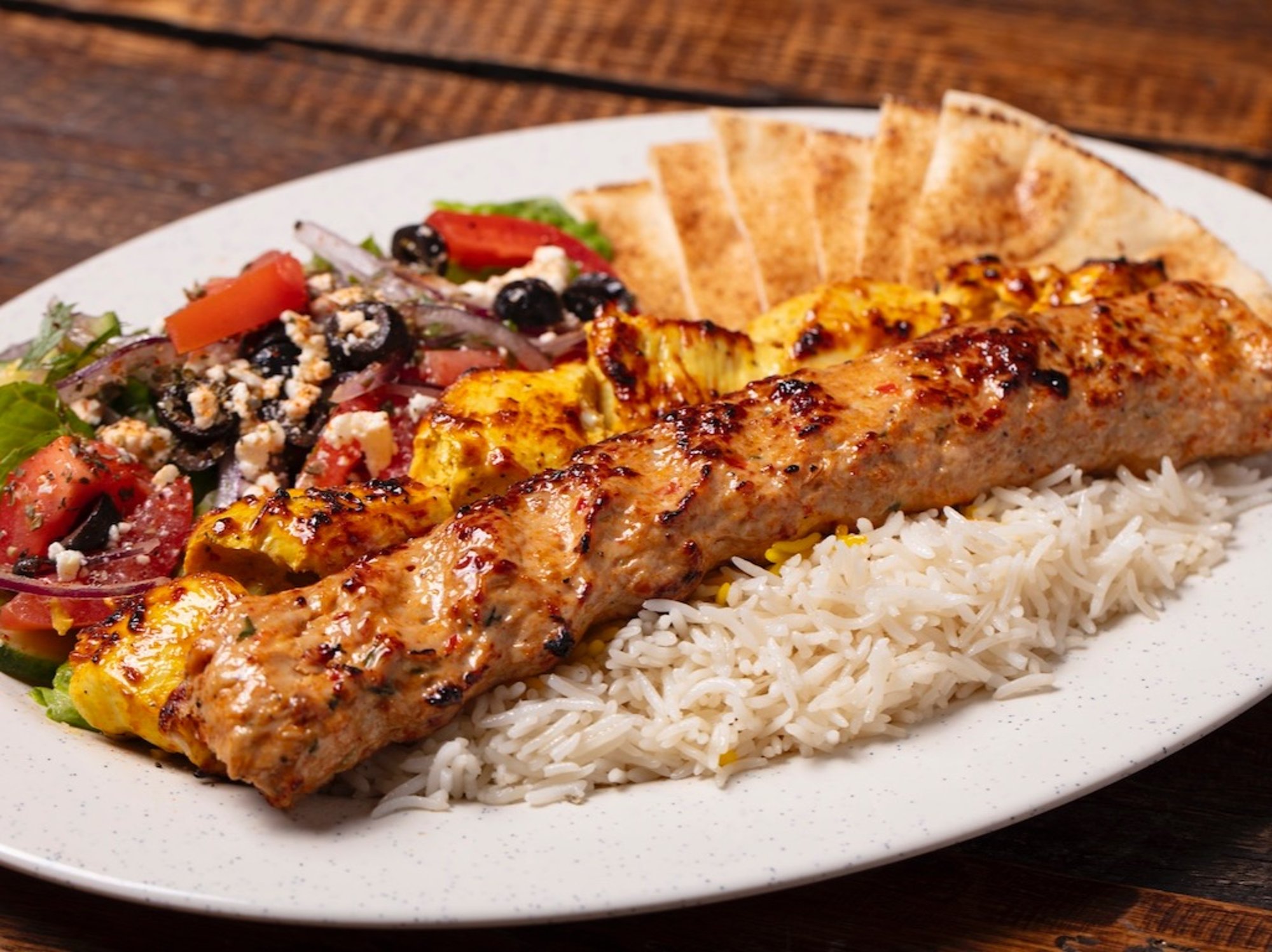 #16) Combo N2 (Chicken Breast Kebab & Chicken Koobideh Plate)