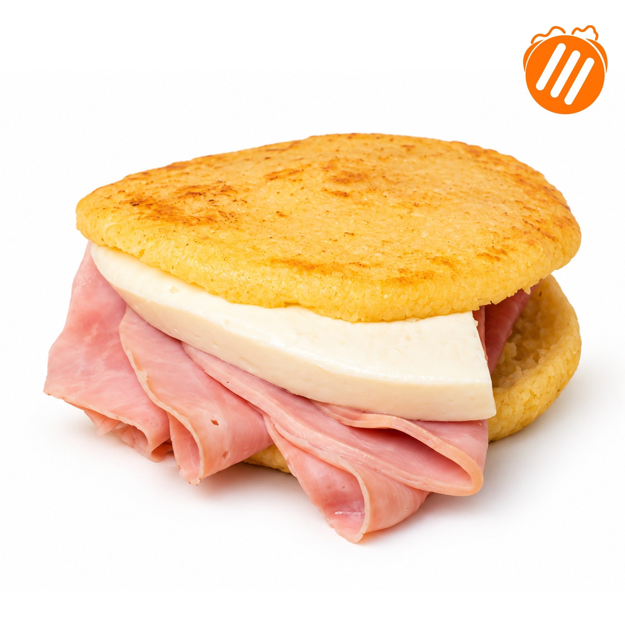 Arepa Ham and White Cheese/Jamón y Queso