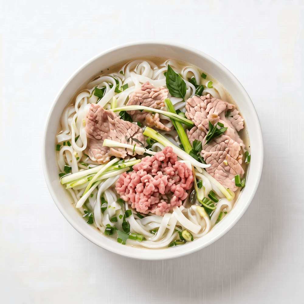 Tái Chín Nạm (Rare Steak, Brisket, Flank)